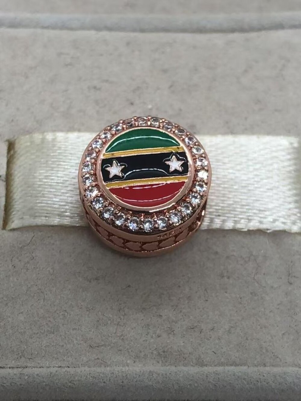 ✨🔥Pandora Saint Kitts and Nevis Flag Bead Charm rose gold